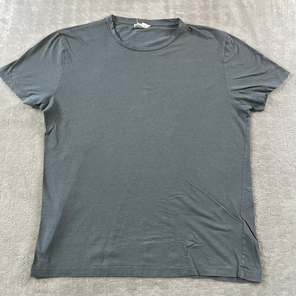 Octobre Editions Shirt Mens Medium Gray Organic Crew Neck Minimalist Preppy